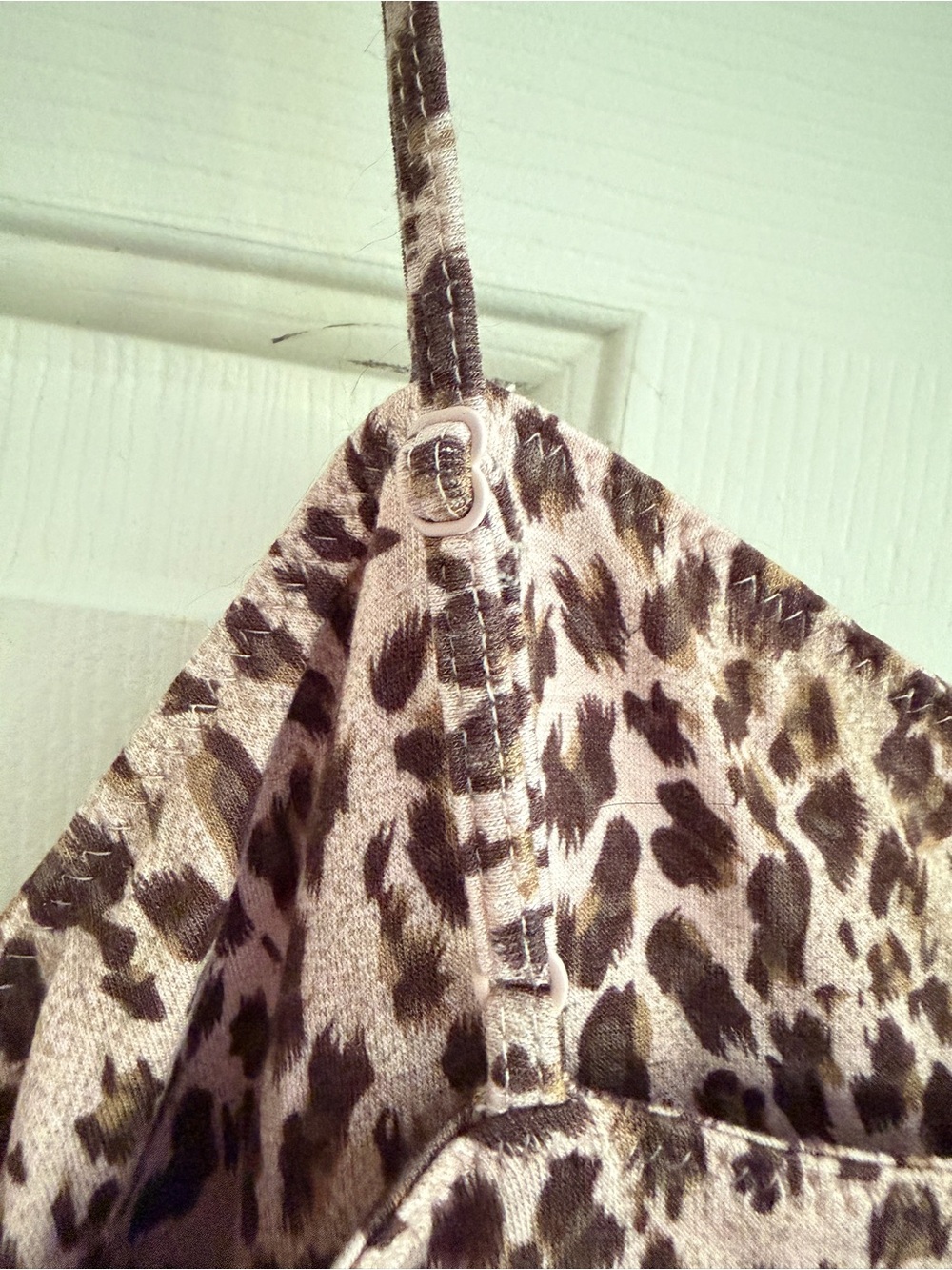New Free People Leopard Print Tank Top - Pink - Picture 4 of 5